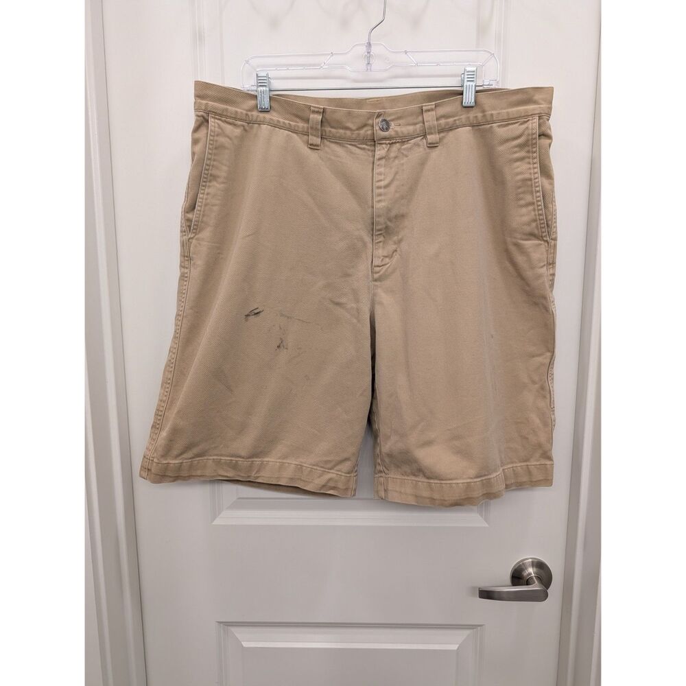 Patagonia Men's Beige Khaki Canvas Utility Shorts Size 38 Organic Cotton FLAW